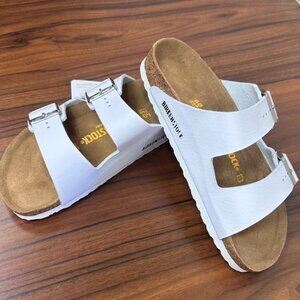 Birkenstock Arizona White Sandals Size 40